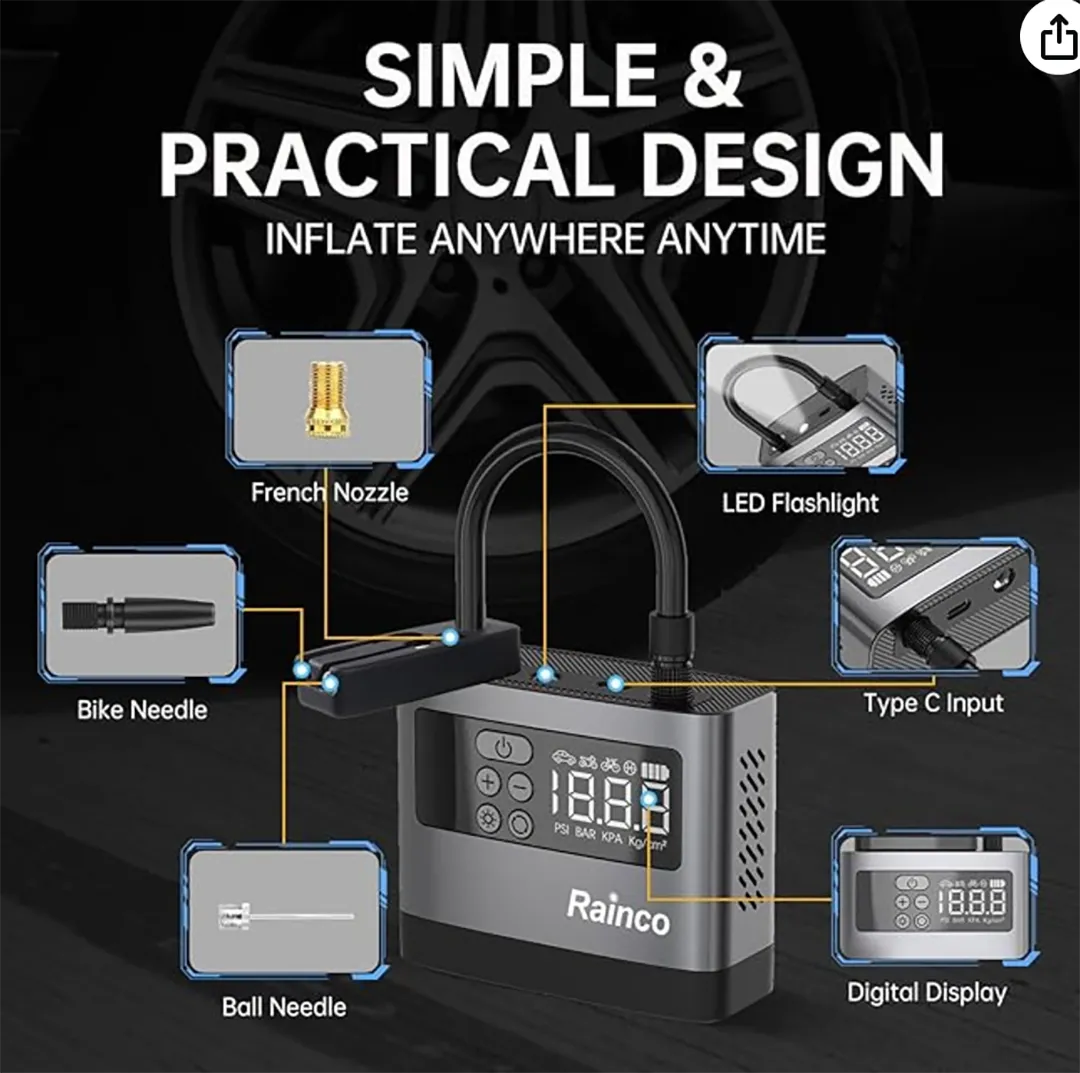 GTI50 Portable Tire Inflator Details