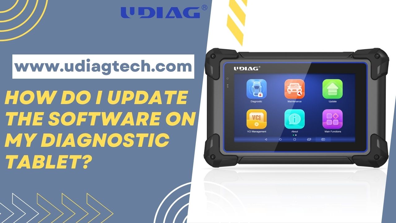 How do I update the software on my diagnostic tablet?